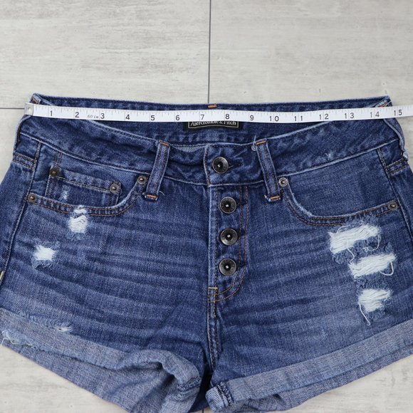 Abercrombie & Fitch Button Fly Distressed Shorts - Picture 2 of 10